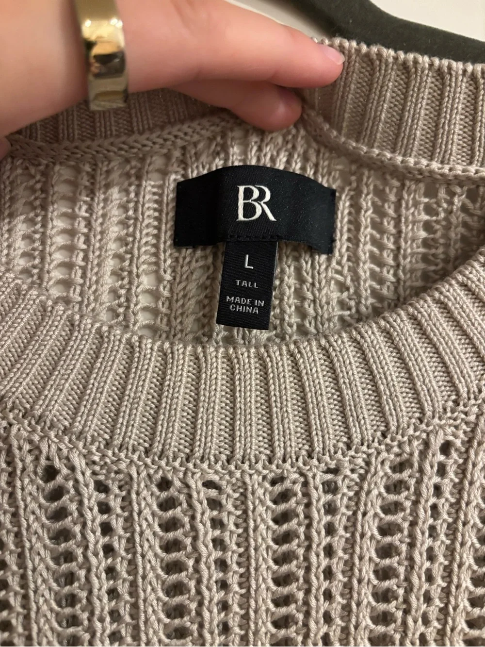 Banana Republic Men's Crewneck Sweater in Light Beige